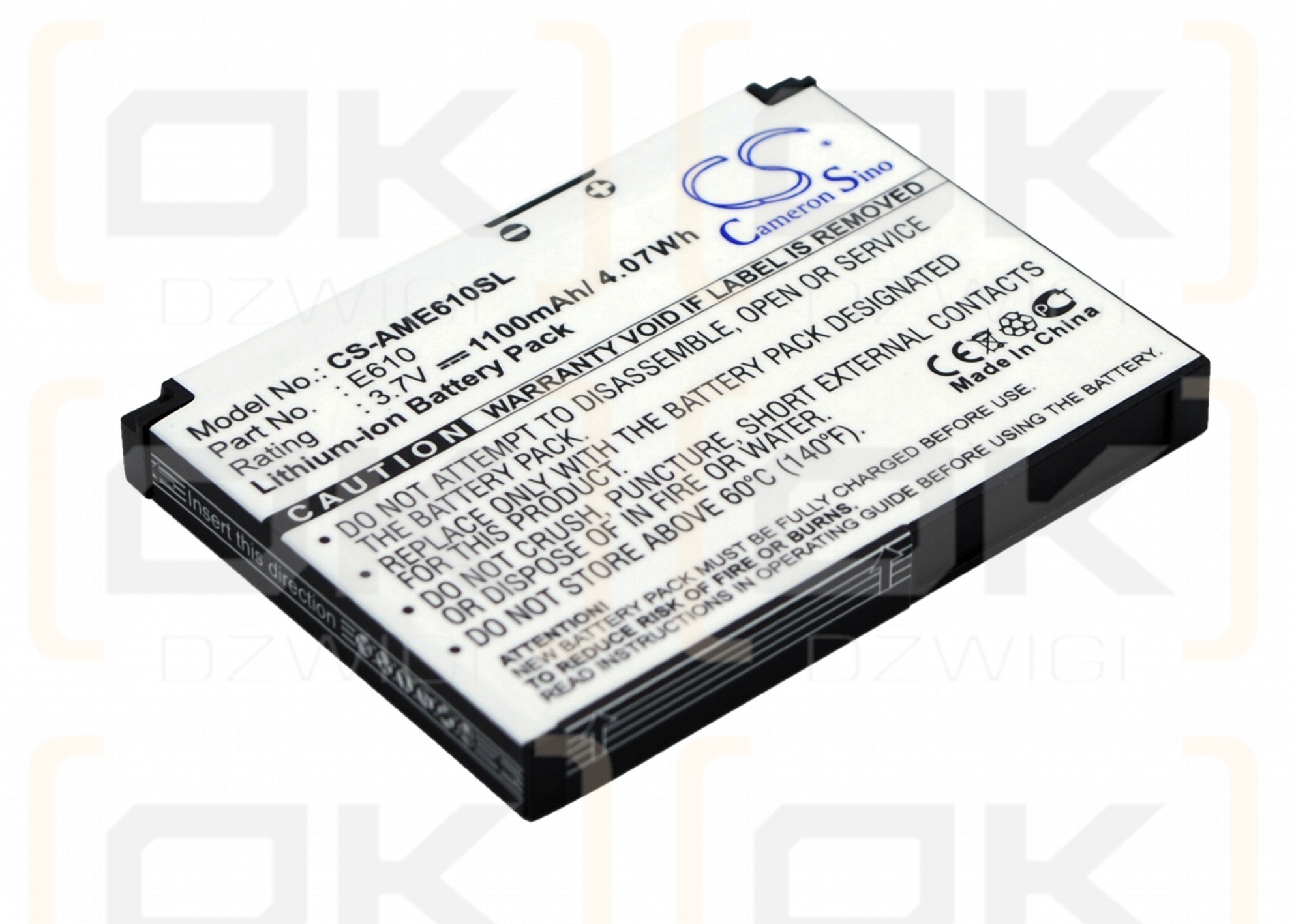 AMOI E610 / E610 1100 mAh Li-Ion 3,7 V (Cameron Sino)