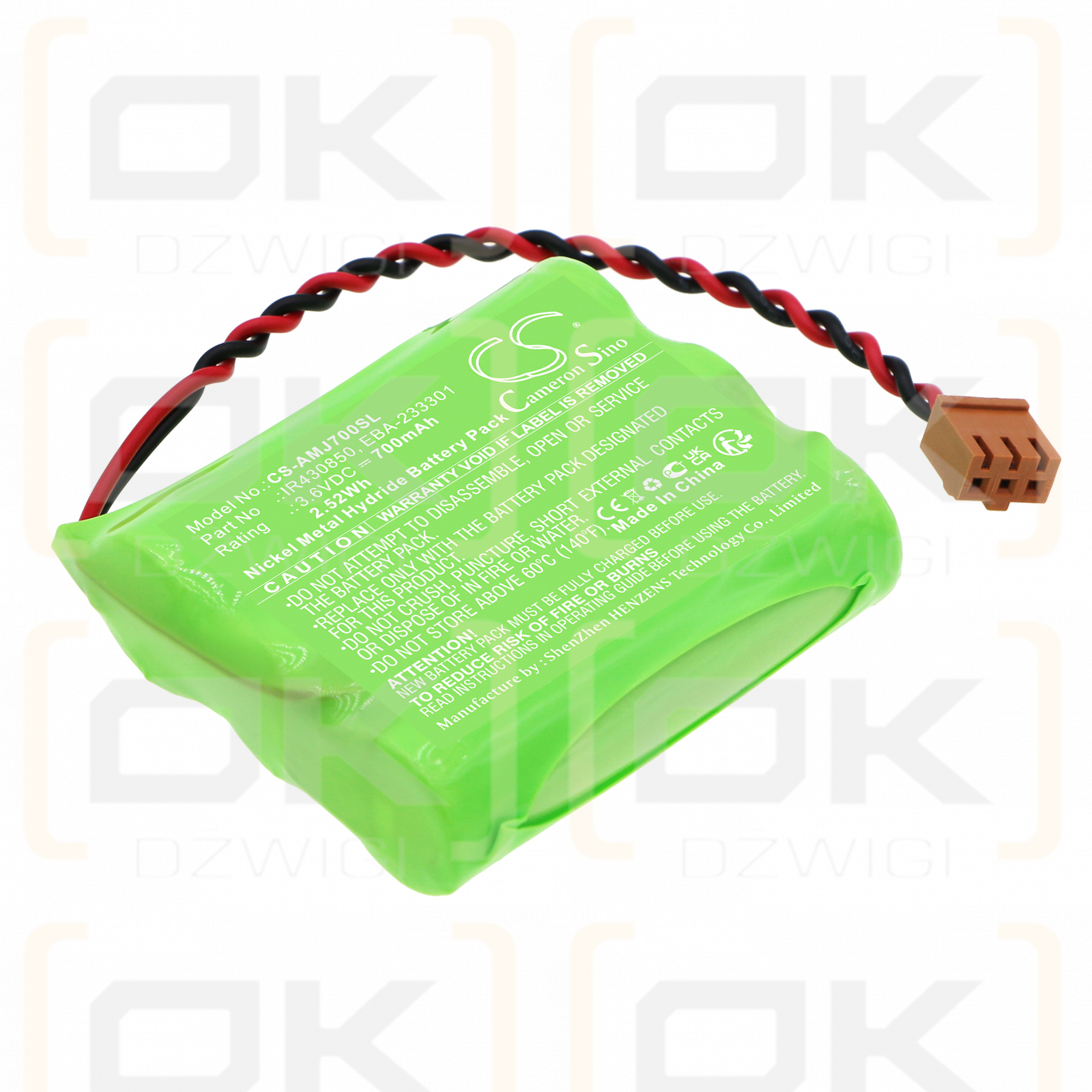 Amano Stromberg SJX-8000 / IR430850 700mAh Ni-MH 3.6V (Cameron Sino)