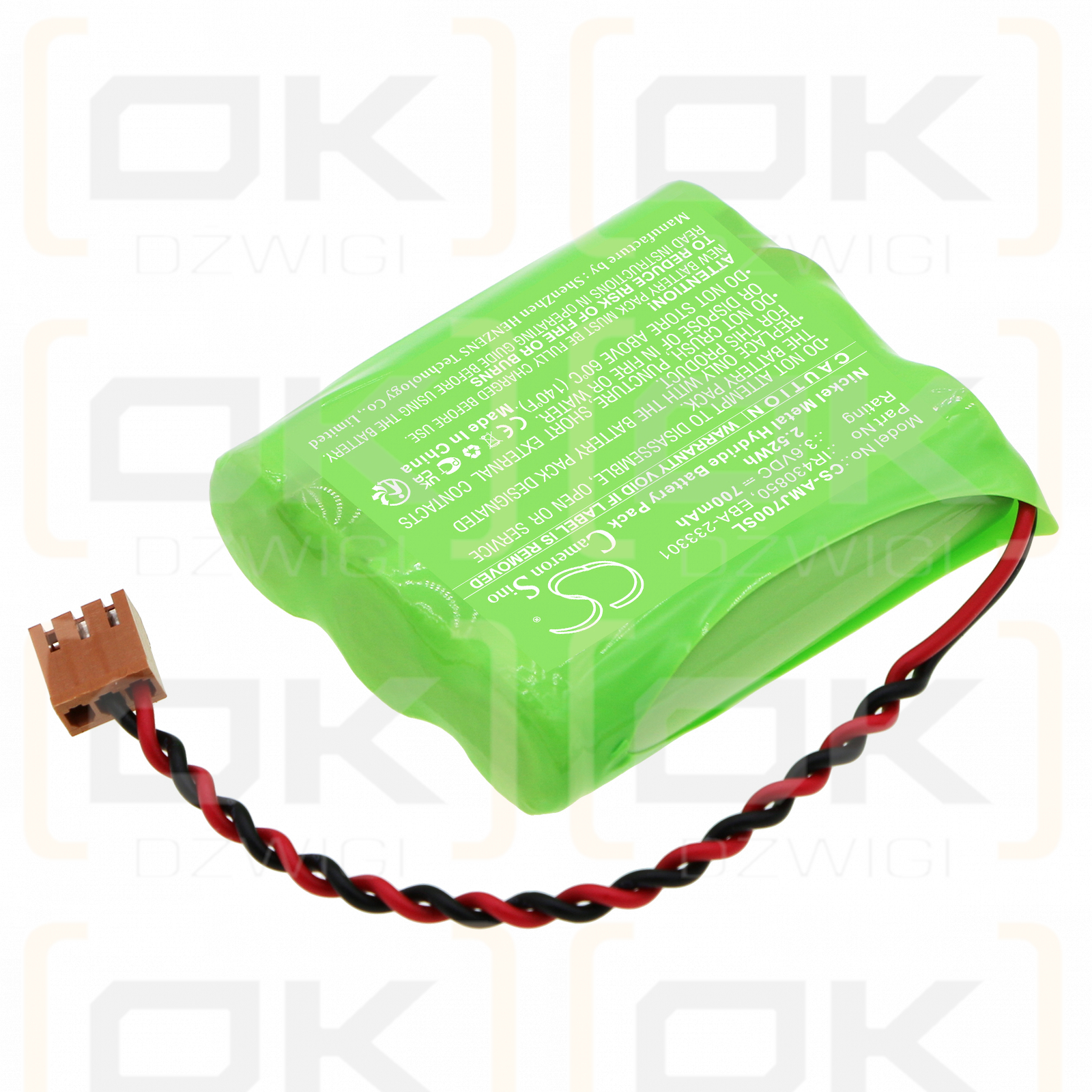 Amano Stromberg SJX-8000 / IR430850 700mAh Ni-MH 3.6V (Cameron Sino)