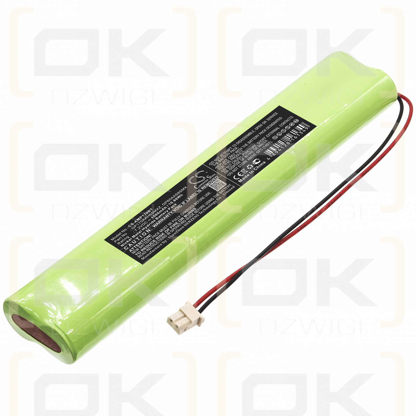 Panel de alarma AEM ARDENT / GP170AAH6SMXZ 1500mAh Ni-MH 7.2V (Cameron Sino)