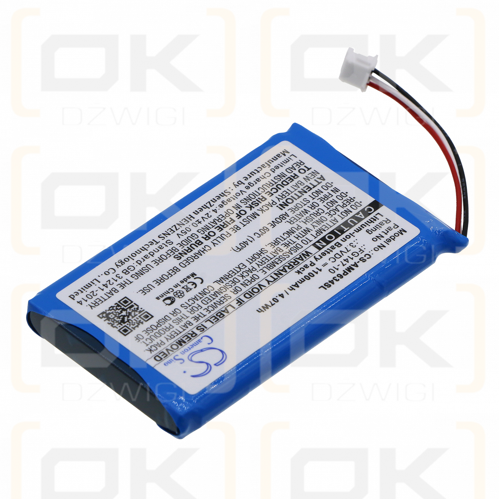 AMX FG148-04 / FG147-10 1100mAh Li-ion 3.7V (Cameron Sino)