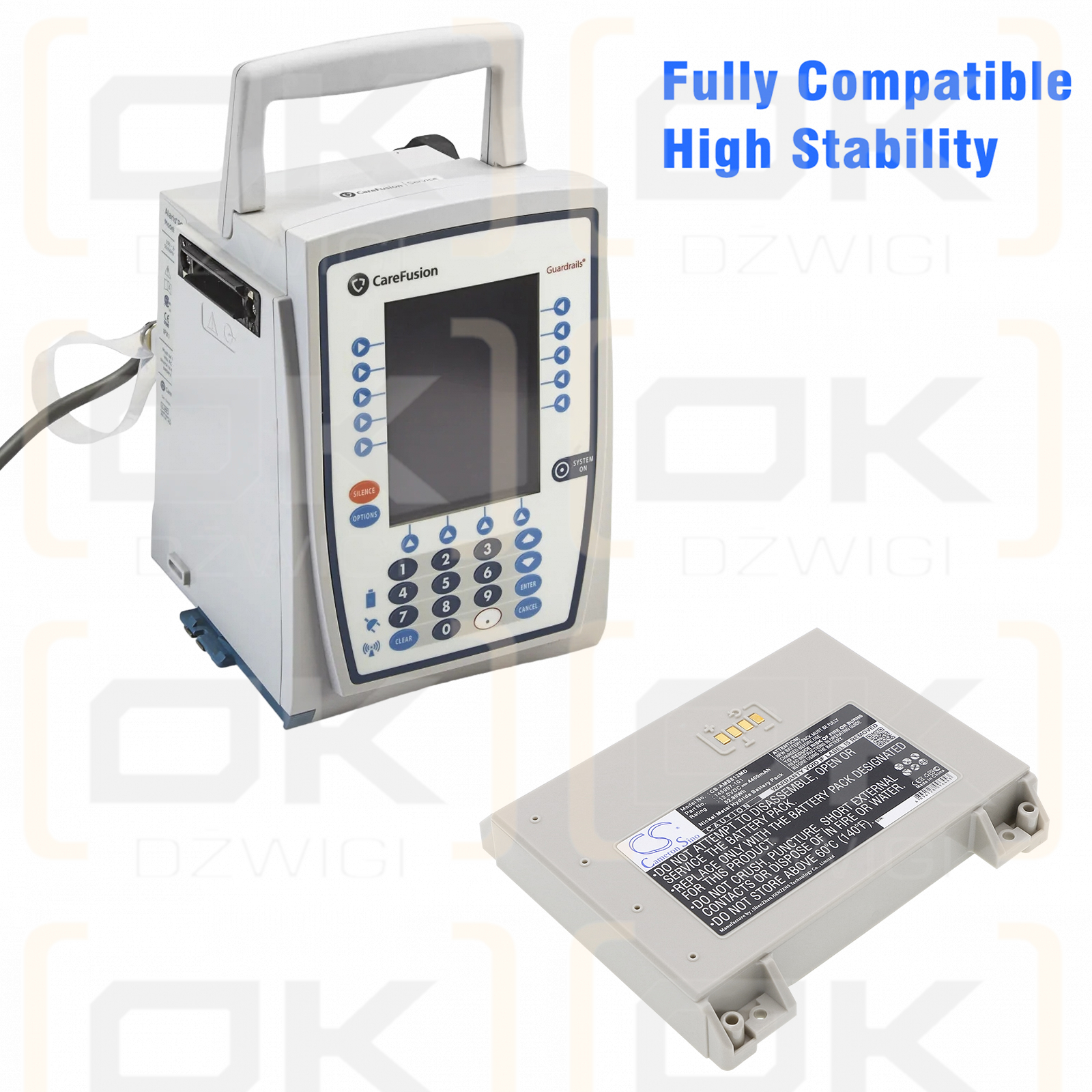 Alaris Medicalsystems Medley 8600 / 145997-101-8000 4400mAh Ni-MH 12.0V (Cameron Sino)