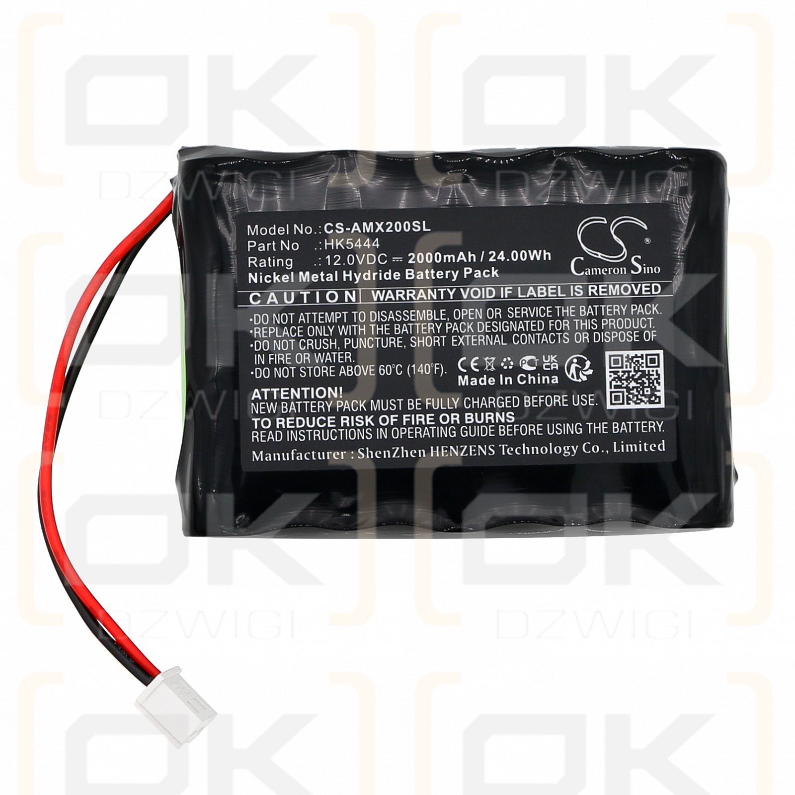 Amano PIX-200 DCF / HK5444 2000mAh Ni-MH 12.0V (Cameron Sino)