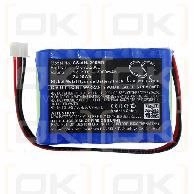 Angel AJ5808 / TMK-AA200E 2000mAh Ni-MH 12.0V (Cameron Sino)