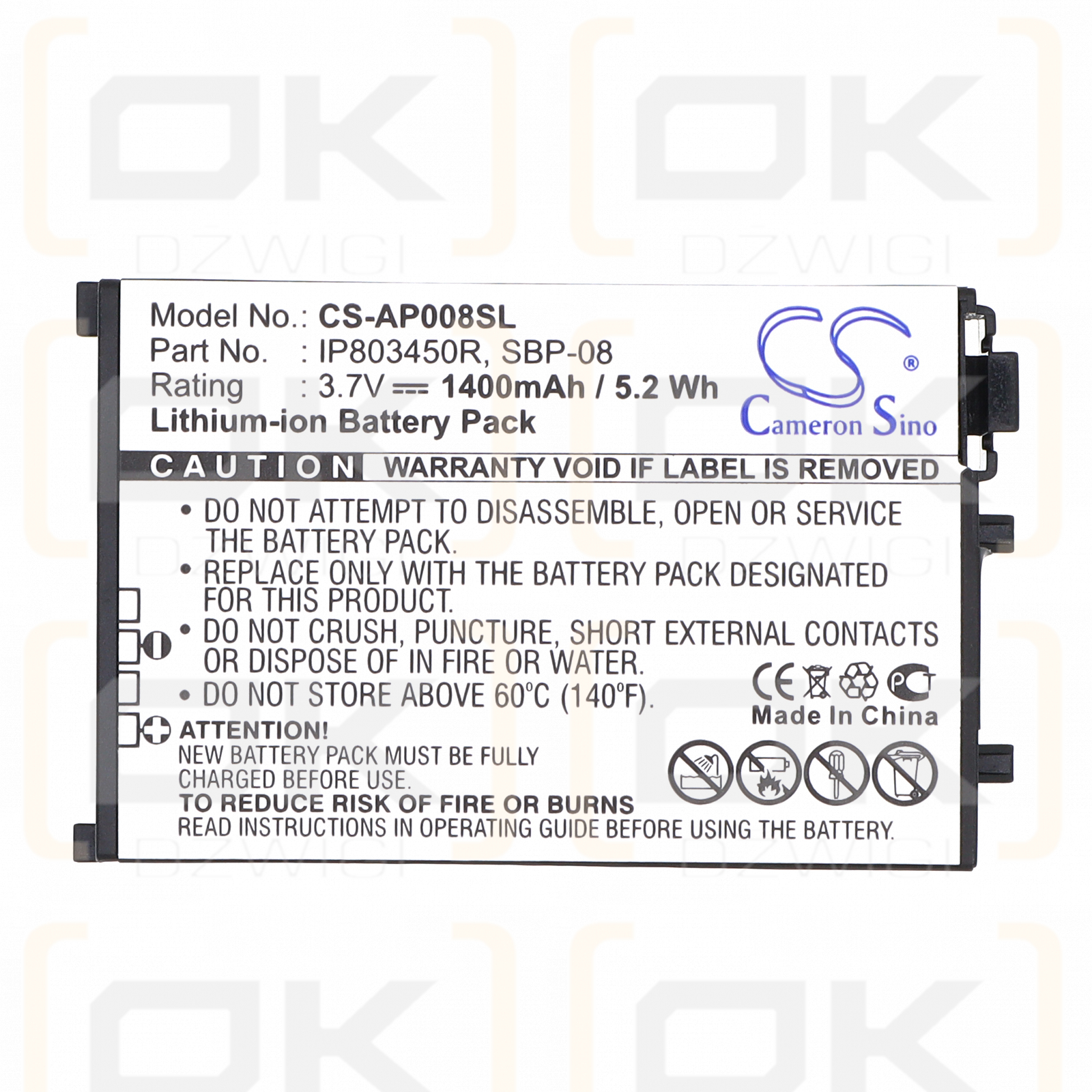 Asus SBP-08 / SBP-08 1400 mAh Li-ion 3.7 V (Cameron Sino)