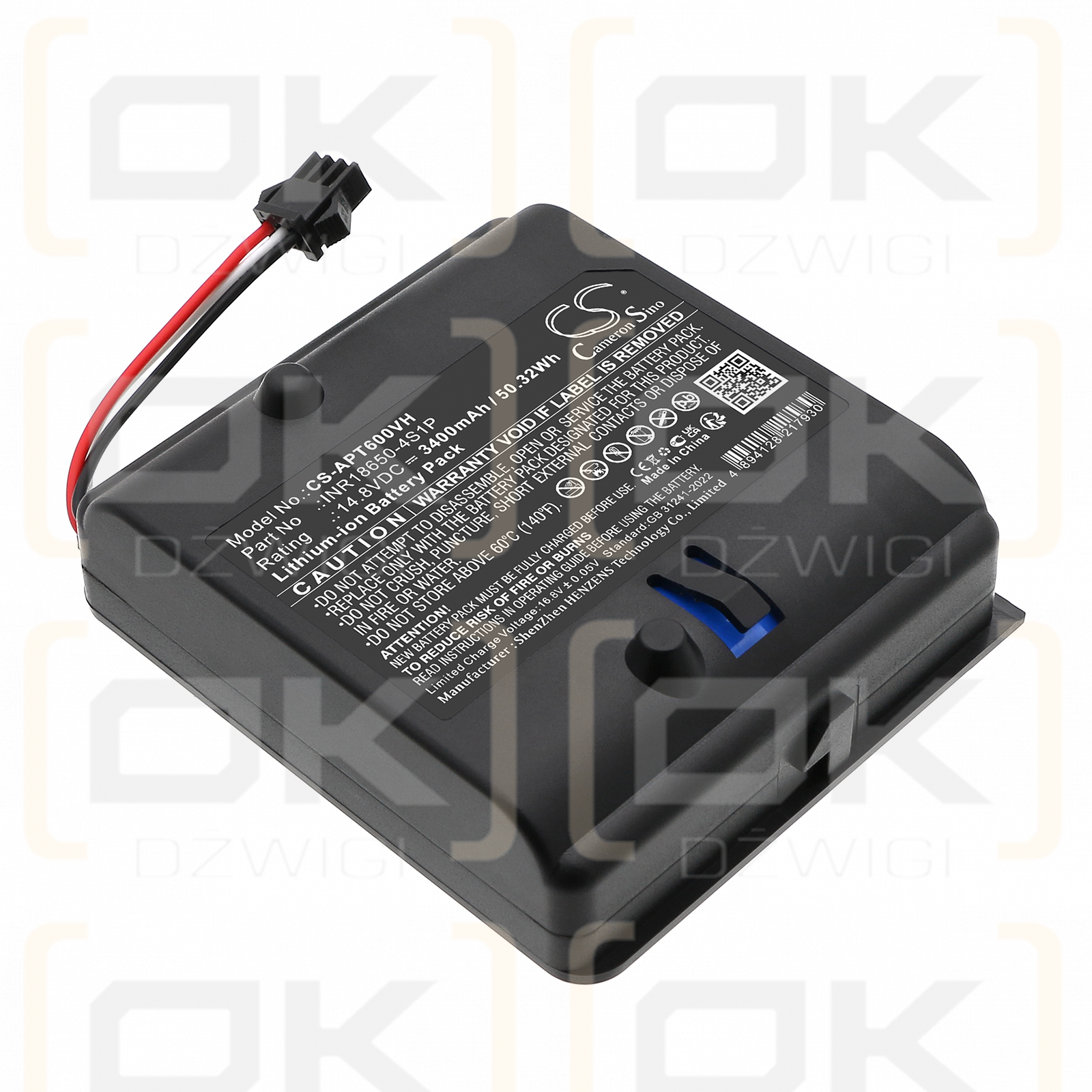 Aiper MT600 / INR18650-4S1P 3400 mAh Li-Ion 14,8 V (Cameron Sino)