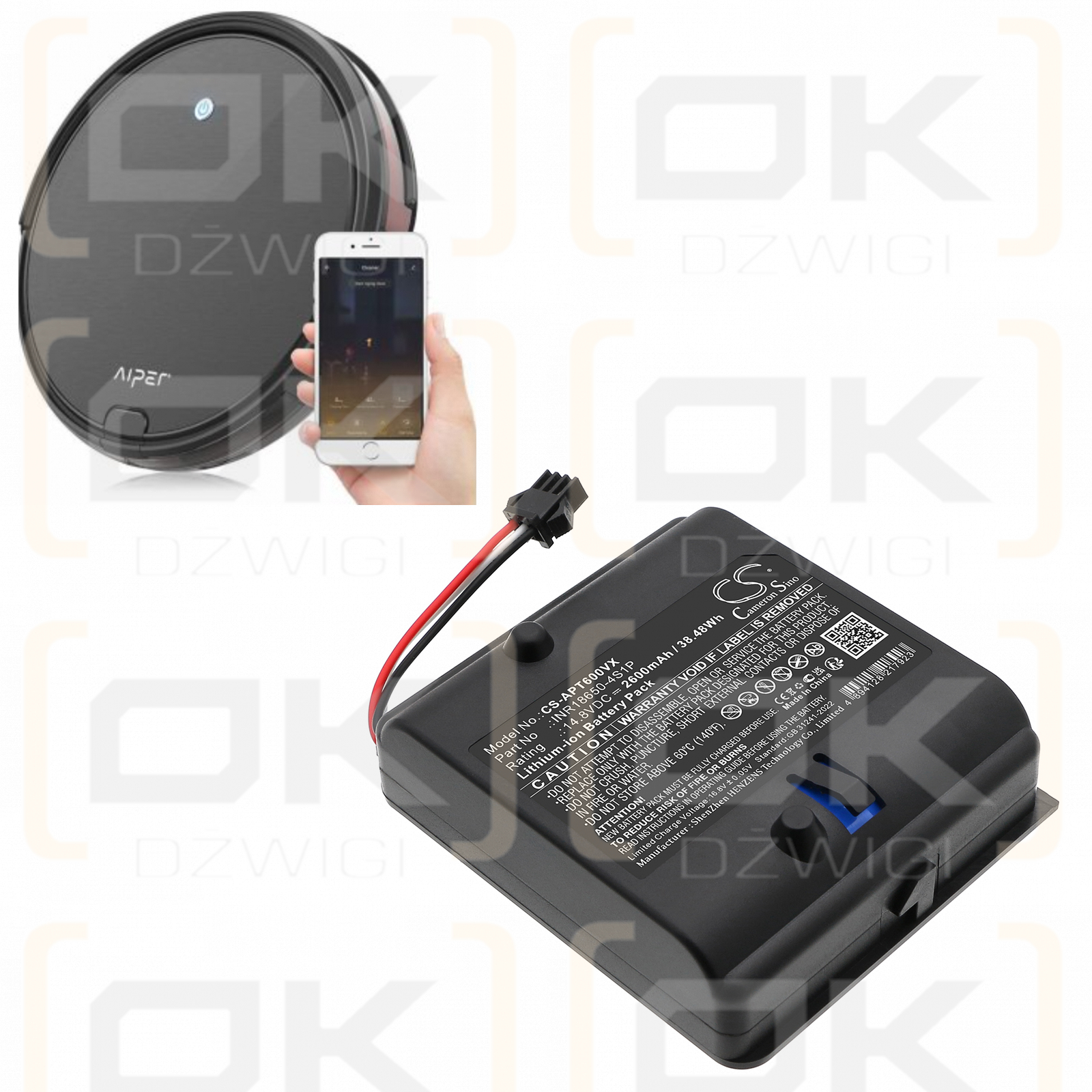 Aiper MT600 / INR18650-4S1P 2600mAh Li-ion 14.8V (Cameron Sino)