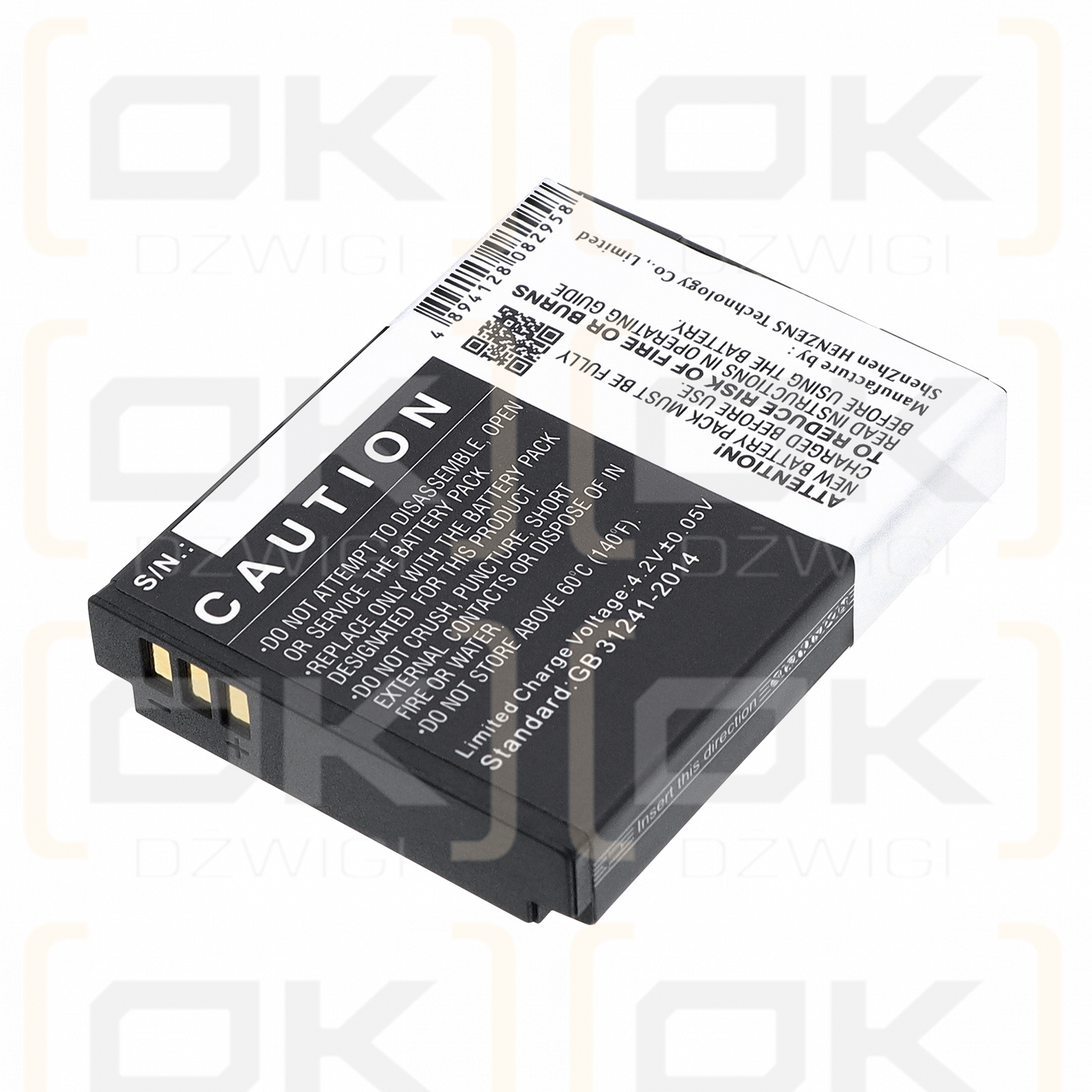 Ersatzakku für Actionpro ISAW A3 / 083443A 1300 mAh Li-Ion 3,7 V (Cameron Sino)
