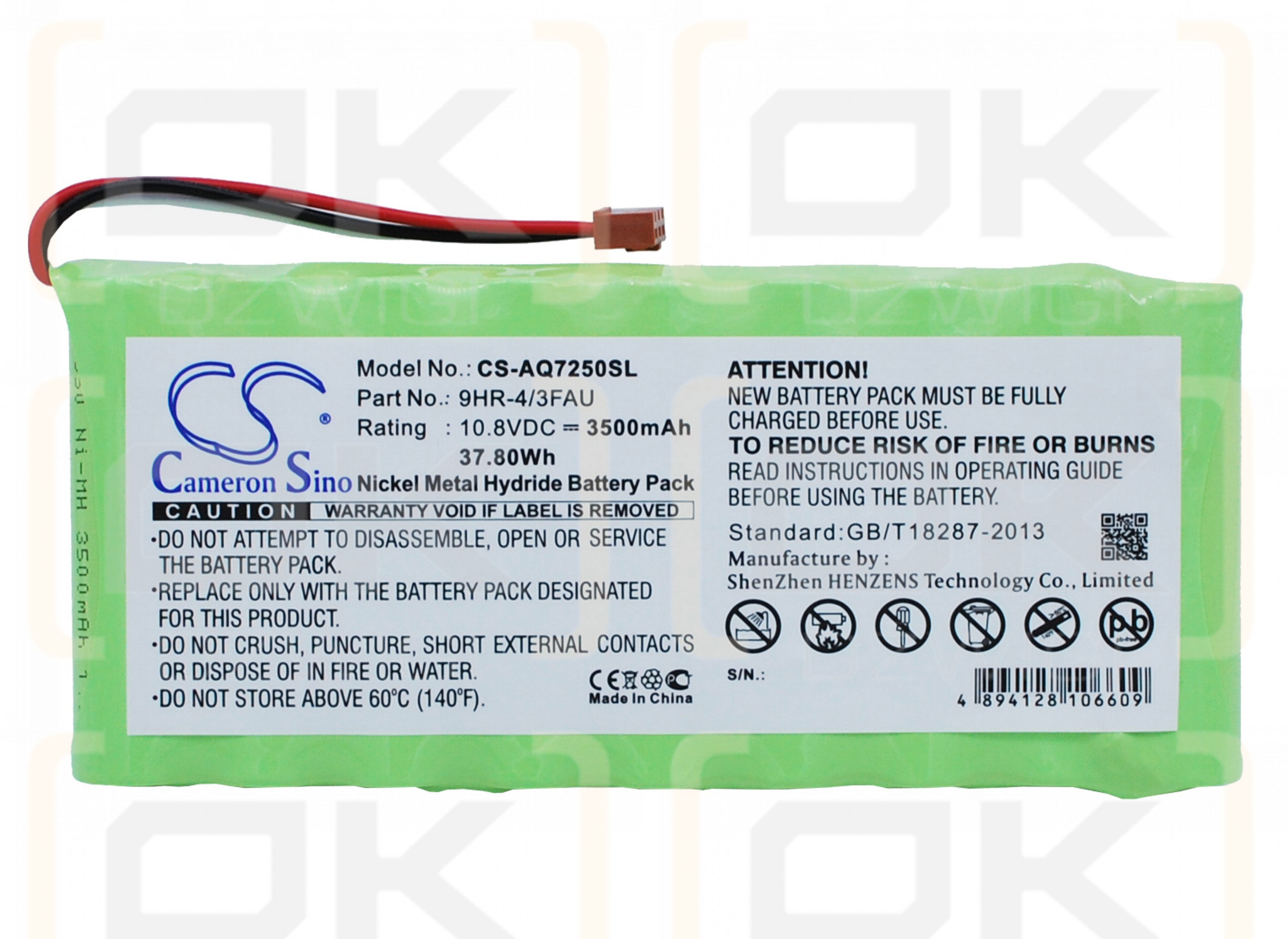 Ando AQ7250 mini-OTDR / 9HR-4/3FAU 3500mAh Ni-MH 10.8V (Cameron Sino)