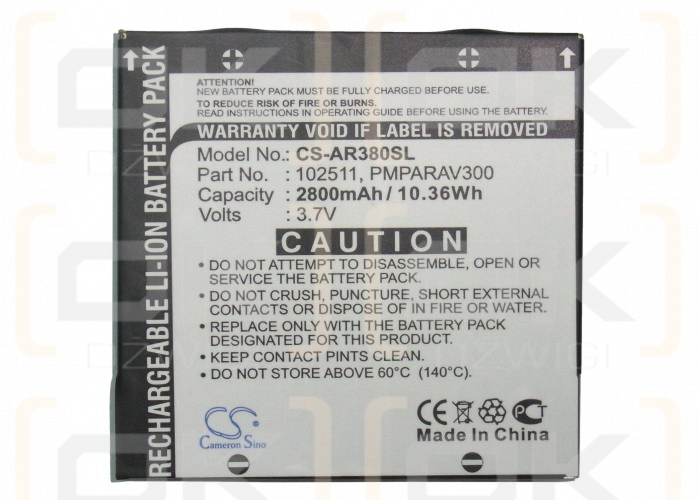 Archos Jukebox Multimedia 10 / 102511 2800 mAh Li-Ion 3,7 V (Cameron Sino)