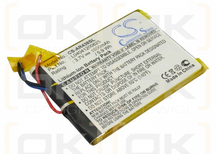 Archos 8300 / L04041200625 1600mAh Li-Polímero 3.7V (Cameron Sino)