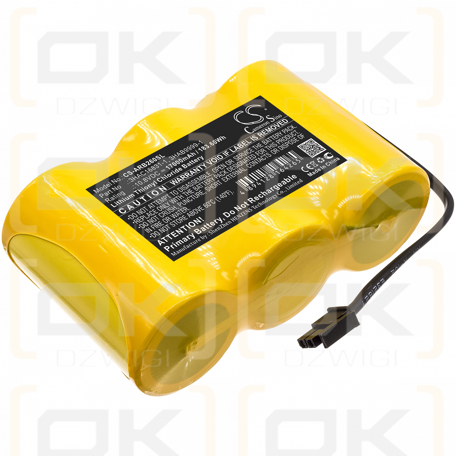 ABB IRB 7600 / 3HAC16831-1 17000mAh Li-SOCl2 10.8V (Cameron Sino)