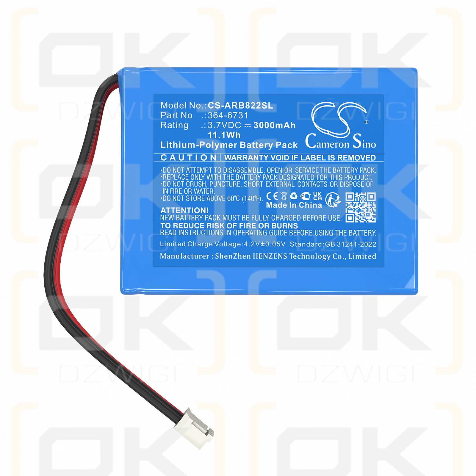 ABB SB822 3000mAh Li-Polymer 3.7V (Cameron Sino)