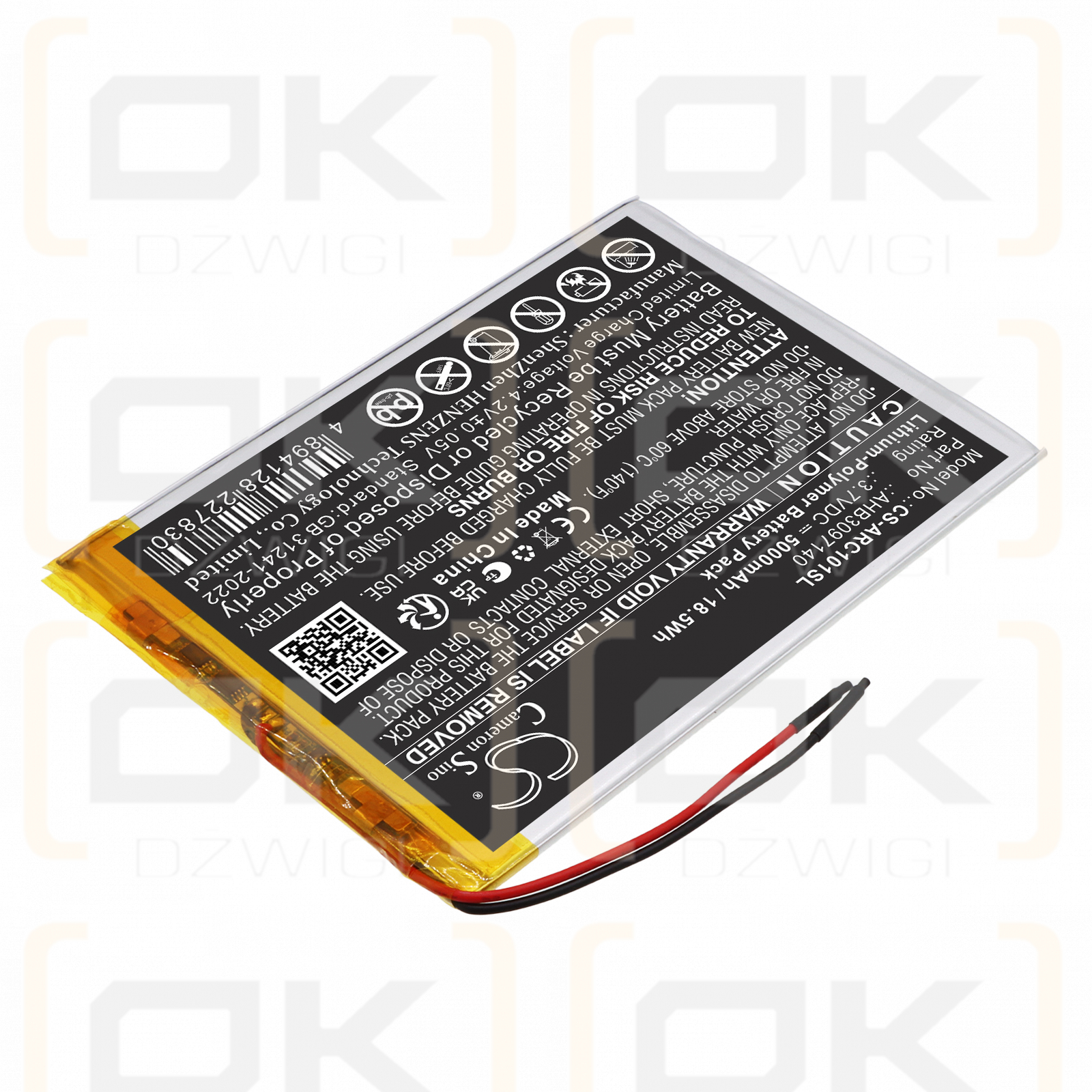 Сменный аккумулятор для Archos AC101CR3GV4 / AHB3097140 5000 мАч Li-Polymer 3,7 В (Cameron Sino)
