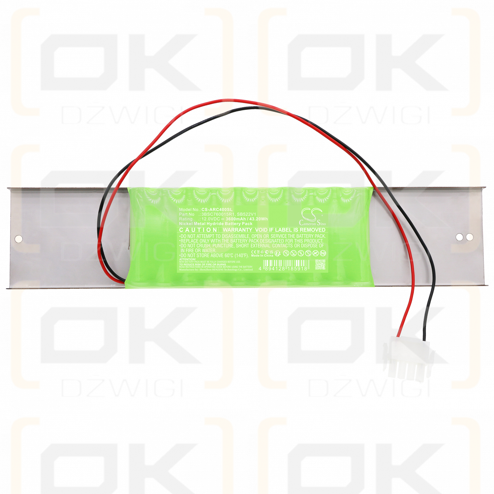 Sistemas ABB AC400 / 3BSC760015R1 3600mAh Ni-MH 12.0V (Cameron Sino)