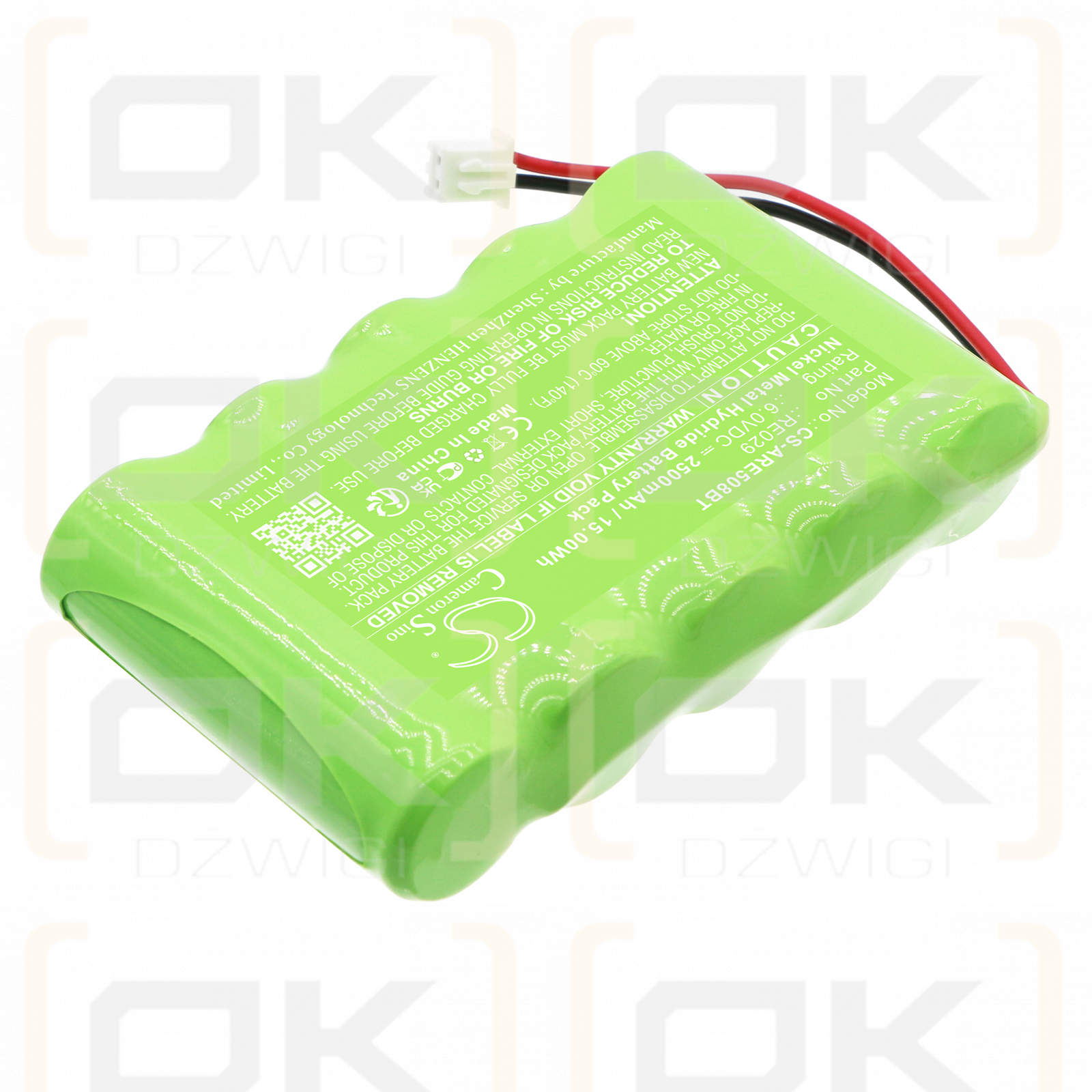 Alula RE6100P / RE029 2500mAh Ni-MH 6.0V (Cameron Sino)