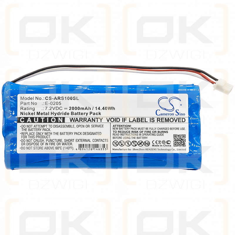 Analizador de espectro portátil AAronia Spectran / E-0205 2000mAh Ni-MH 7.2V (Cameron Sino)