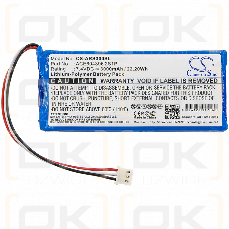 AAronia Spectran NF Analyzer / ACE604396 2S1P 3000mAh Li-Polymer 7.4V (Cameron Sino)