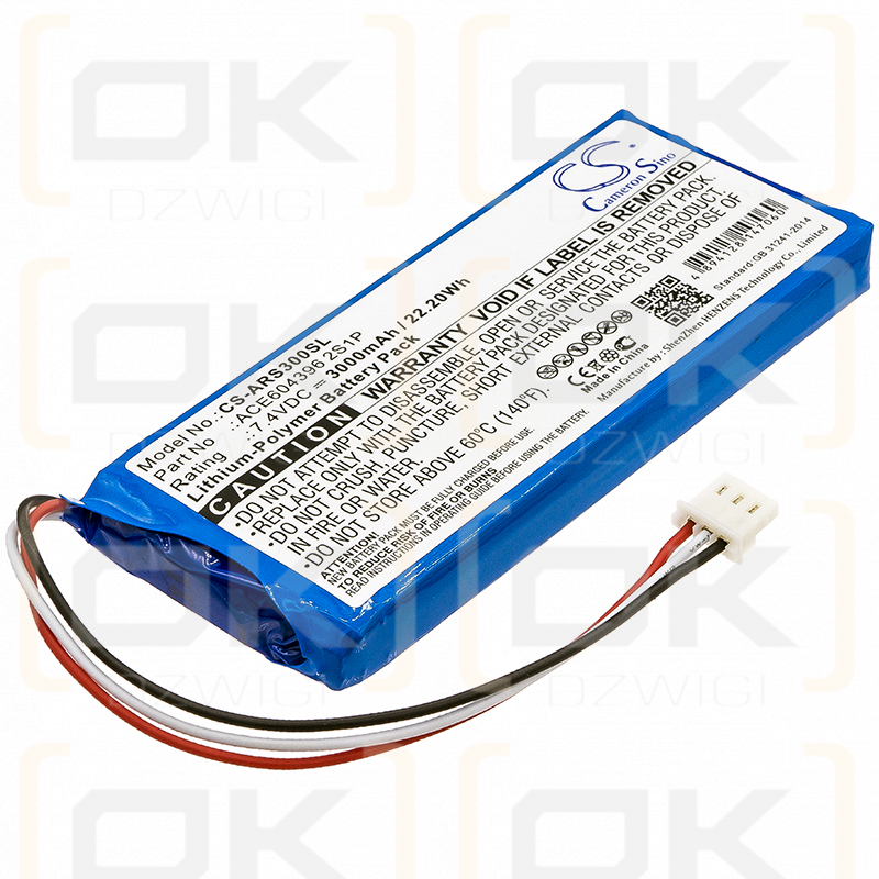 AAronia Spectran NF Analyzer / ACE604396 2S1P 3000mAh Li-Polymer 7.4V (Cameron Sino)