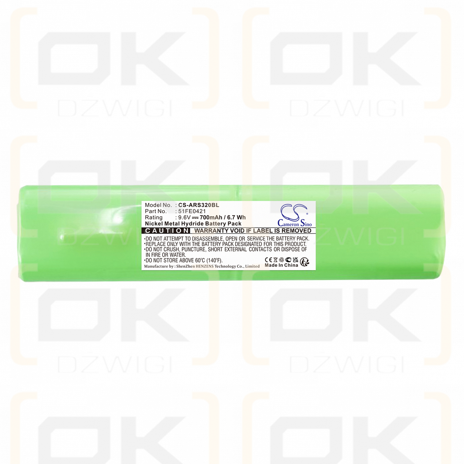 Allflex PW320 / 51FE0421 700mAh Ni-MH 9.6V (Cameron Sino)