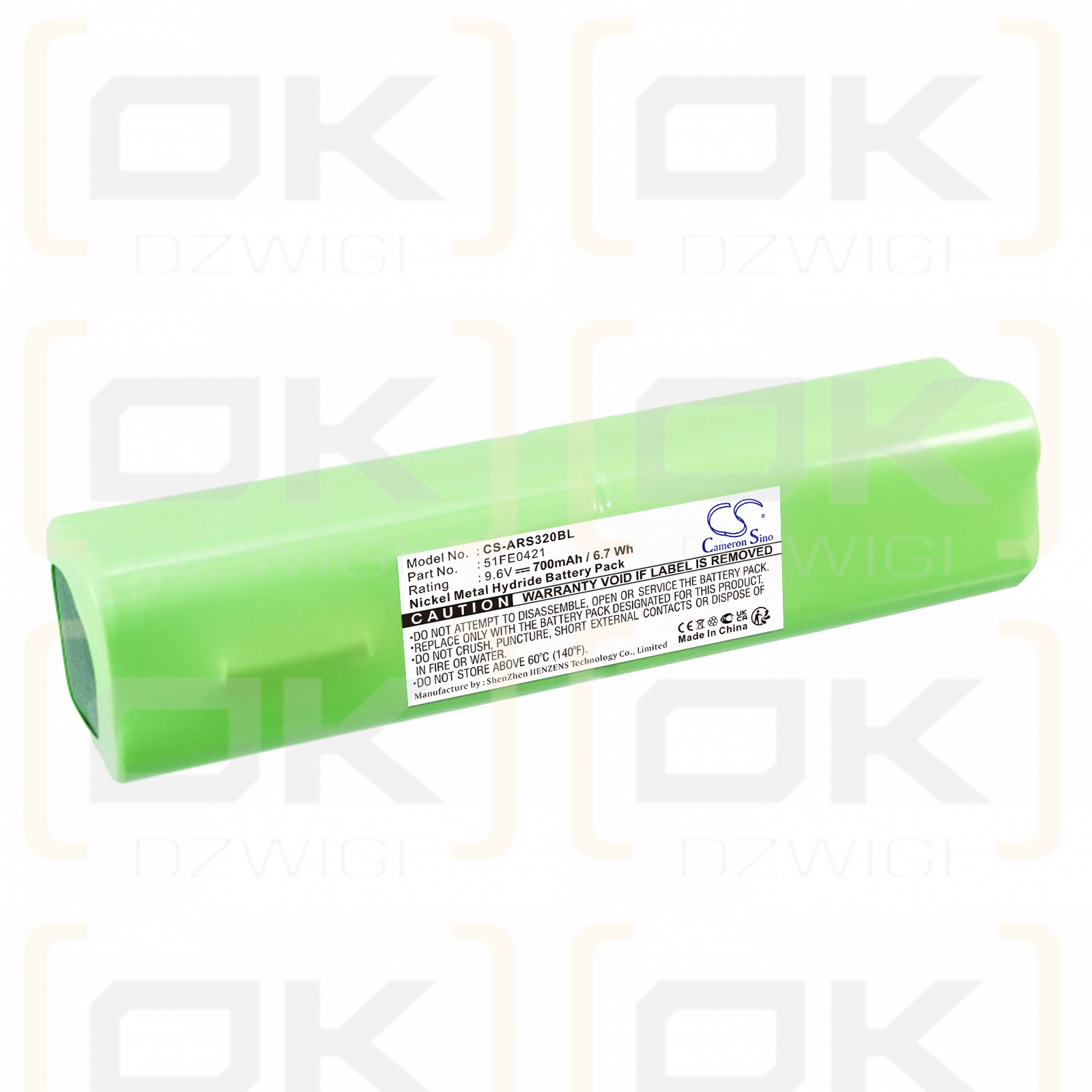 Allflex PW320 / 51FE0421 700mAh Ni-MH 9.6V (Cameron Sino)