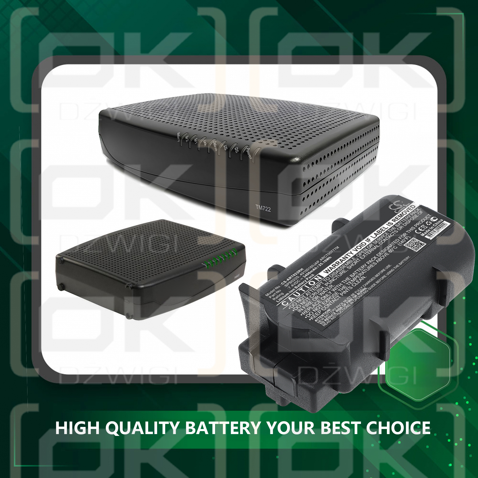 ARRIS Touchstone TM602H / BPB022S 3400 mAh Li-Ion 7,4 V (Cameron Sino)