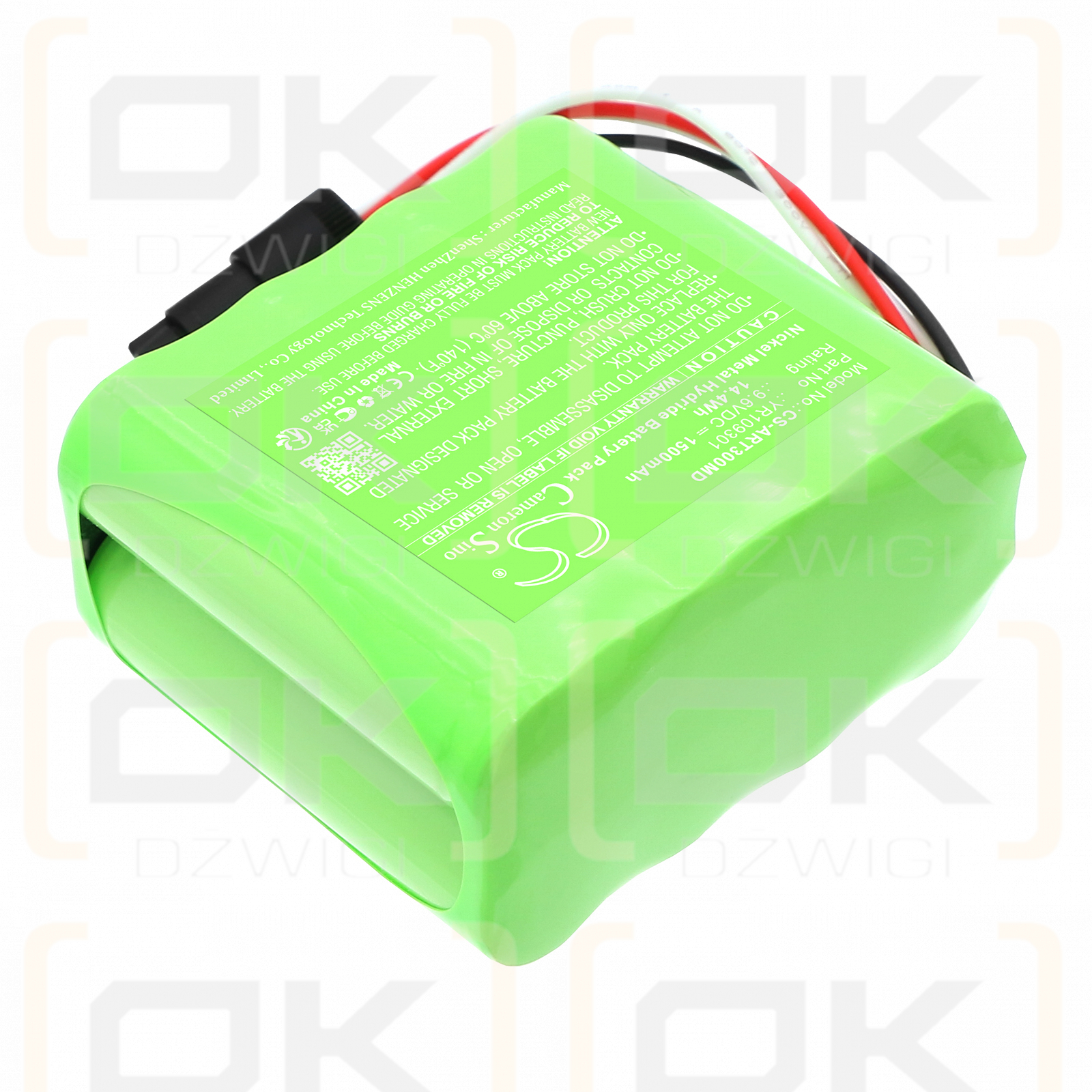 Air Liquide Ventilator Osiris 3 / YR109301 1500 mAh Ni-MH 9.6 V (Cameron Sino)