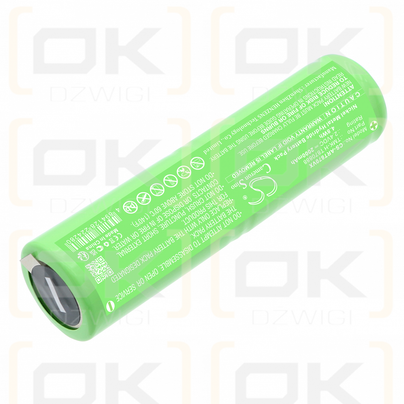 Ariete GRATI' BIANCO / TMK-H T870888 2000 mAh Ni-MH 2.4 V (Cameron Sino)
