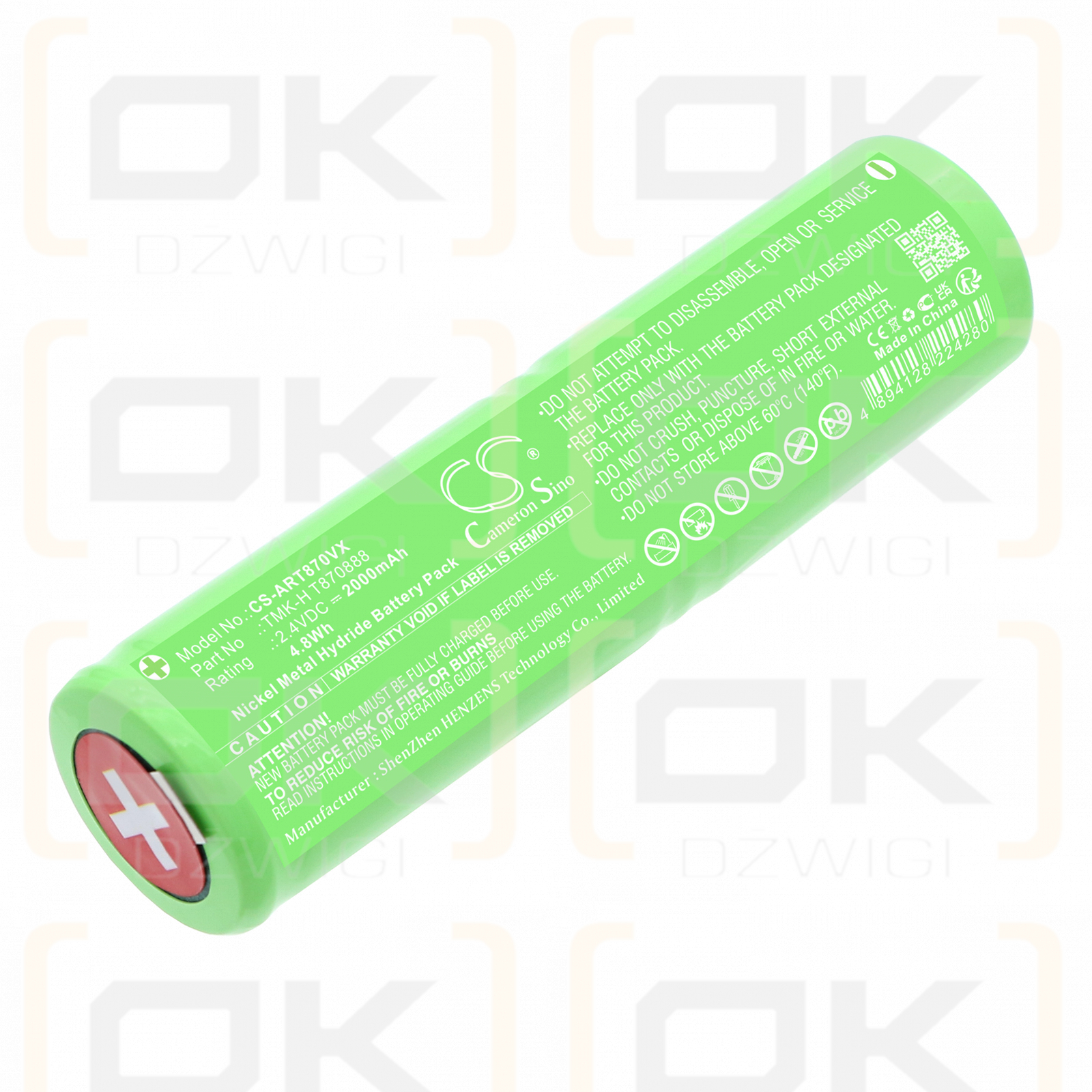 Ariete GRATI' BIANCO / TMK-H T870888 2000 mAh Ni-MH 2.4 V (Cameron Sino)