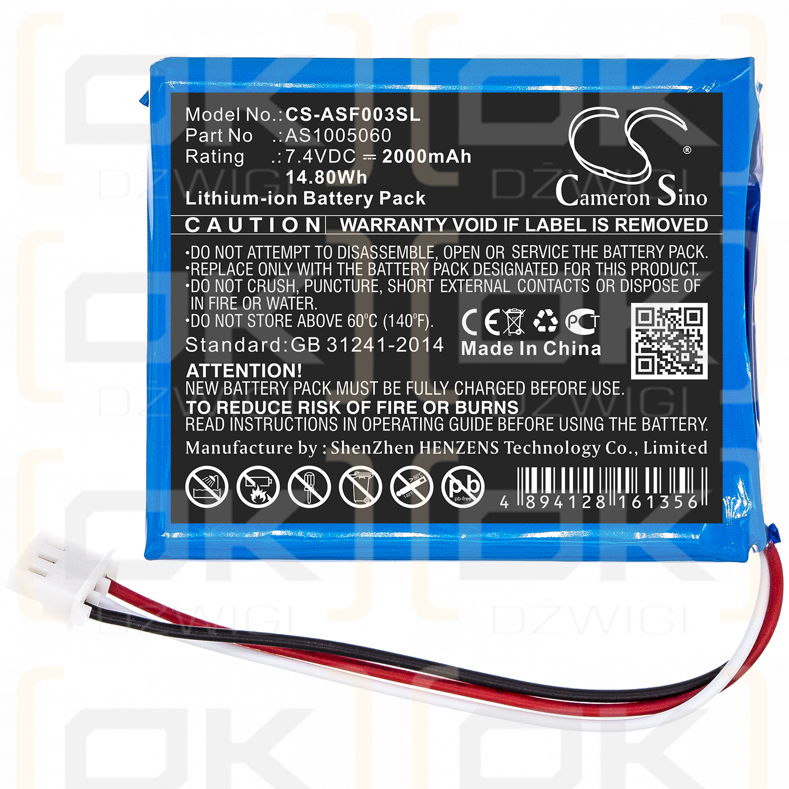 ALPSAT Satfinder Spare Part SF03-BT / AS1005060 2000mAh Li-ion 7.4V (Cameron Sino)