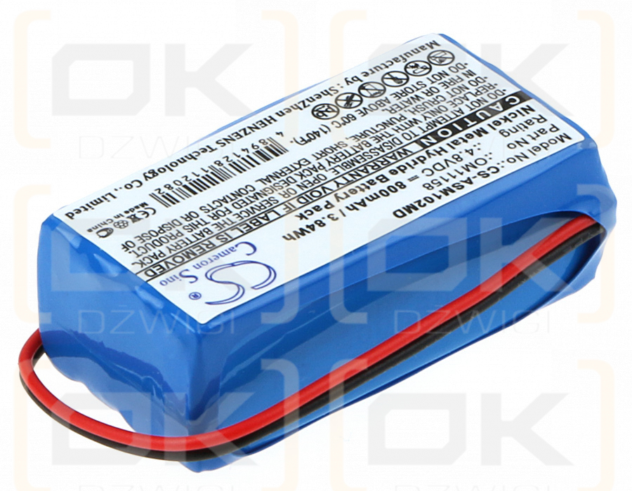 Luftschilde-Vickers JM102 Jaundice Mete / OM11158 800 mAh Ni-MH 4,8 V (Cameron Sino)