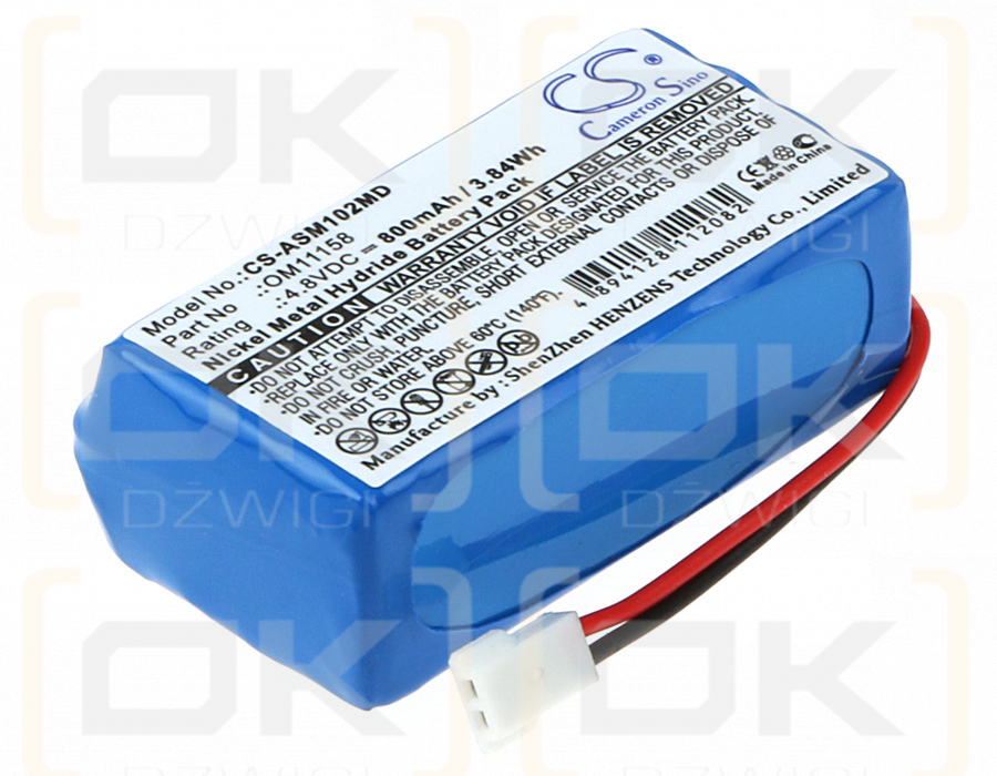 Luftschilde-Vickers JM102 Jaundice Mete / OM11158 800 mAh Ni-MH 4,8 V (Cameron Sino)