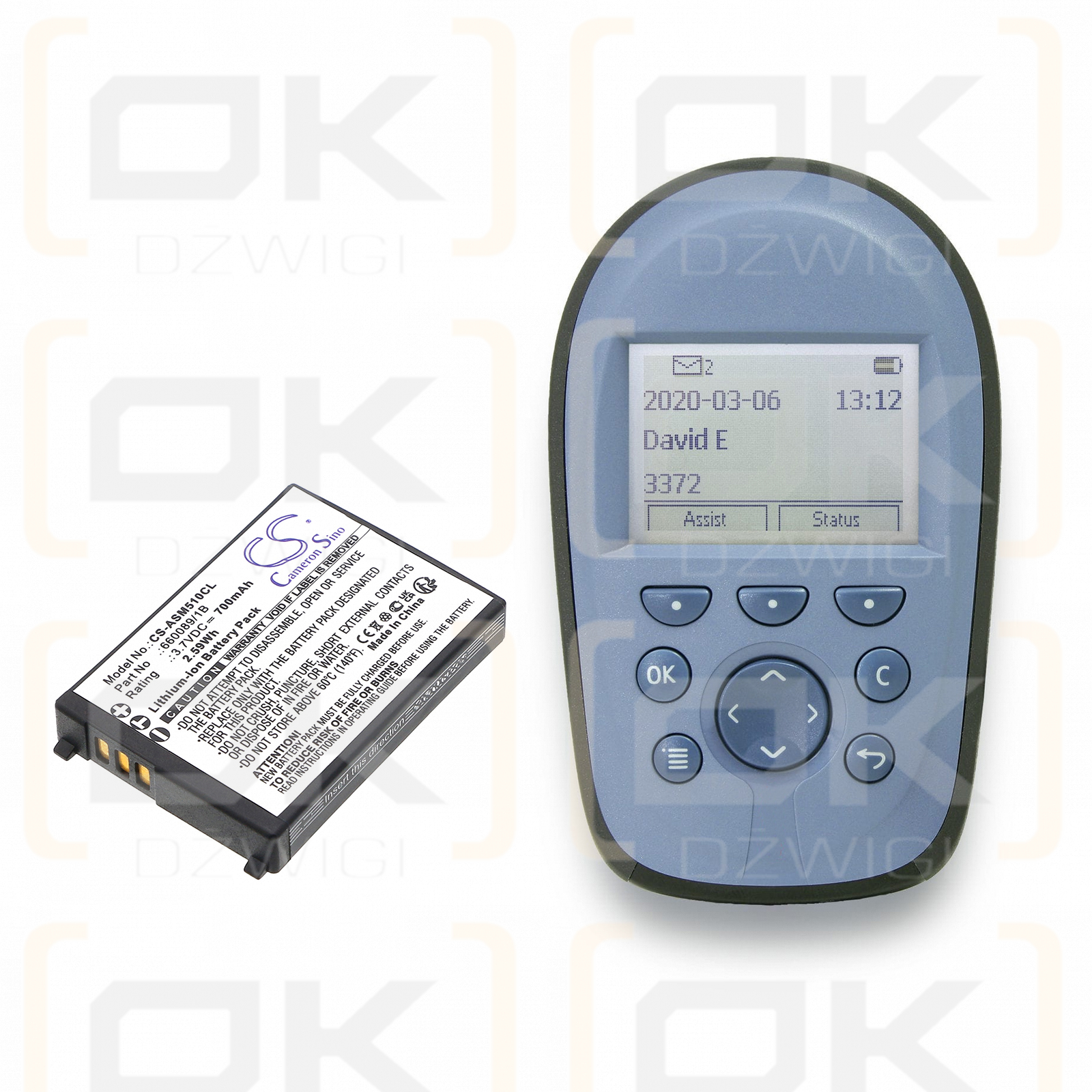 Ascom P71 / 660089/1B 700mAh Li-ion 3.7V (Cameron Sino)