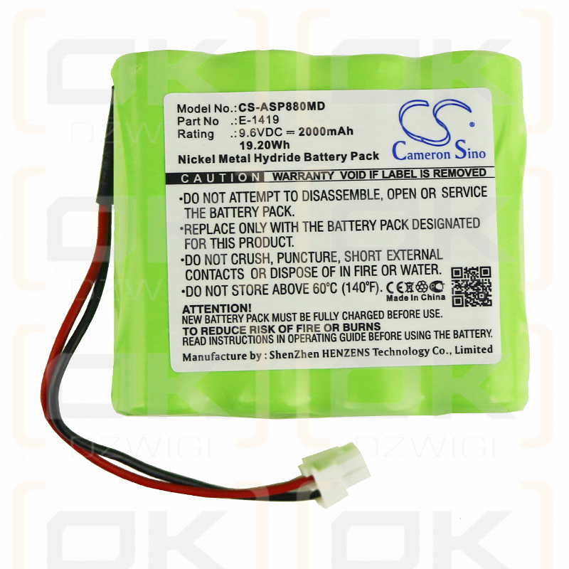 Ampall SP-8800 Spritzenpumpe / E-1419 2000 mAh Ni-MH 9,6 V (Cameron Sino)