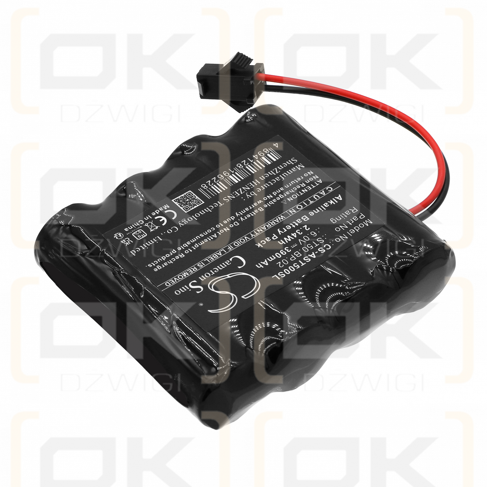 Amadeo A-Lock ST50 / ST50.BP.02 390mAh Alcalino 6.0V (Cameron Sino)