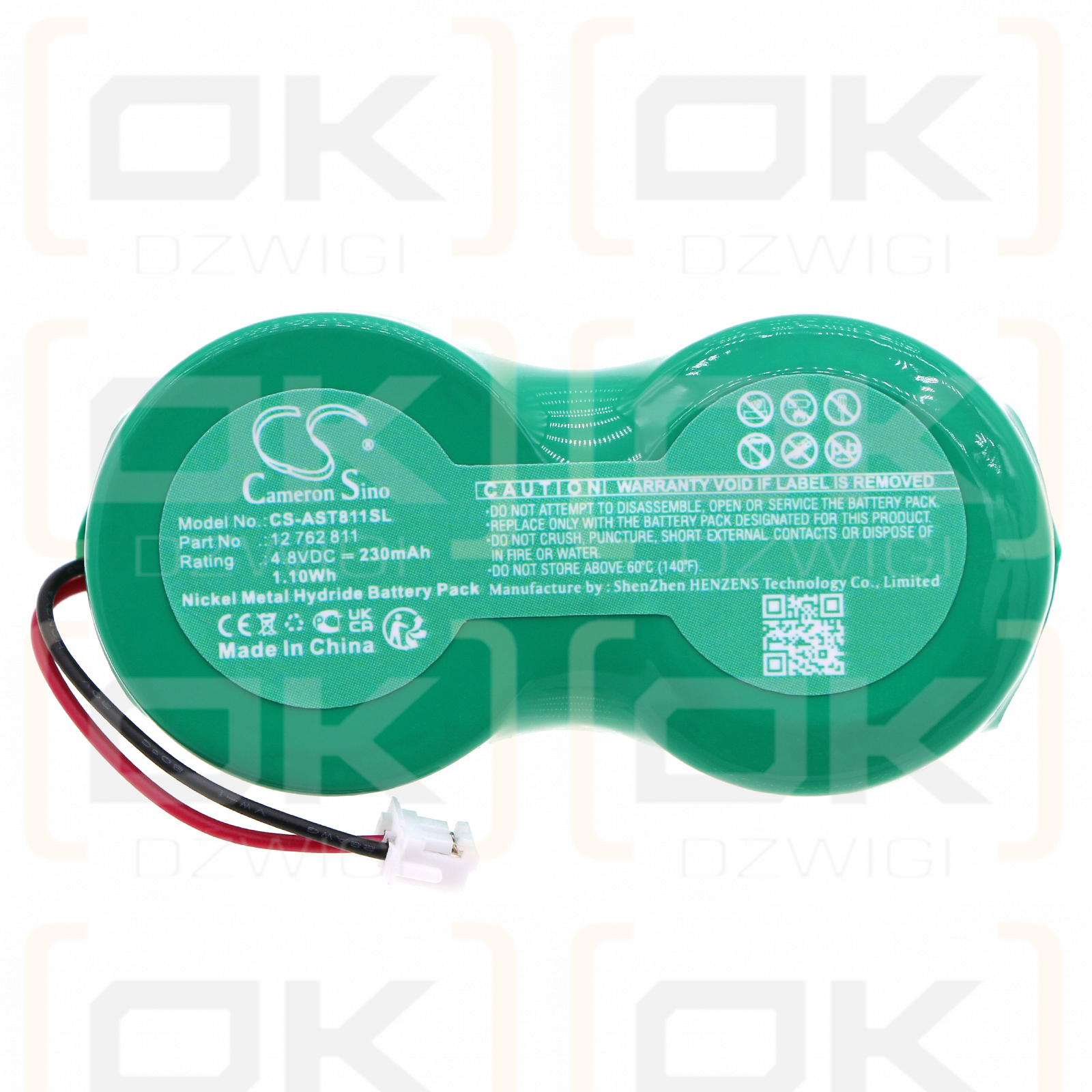 SAAB 93 Sirenenalarm / 12 762 811 230 mAh Ni-MH 4,8 V (Cameron Sino)