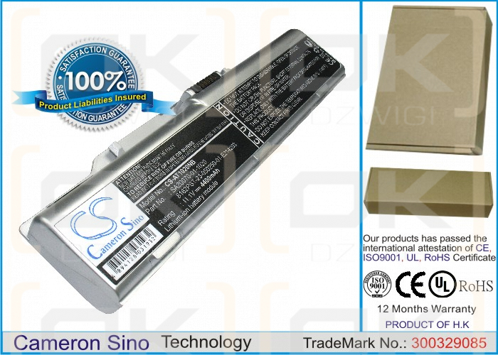 Сменный аккумулятор для Averatec AV1050EU1 / 8162PST-23-050250-01-E214203 4400 мАч Li-ion 11,1 В (Cameron Sino)