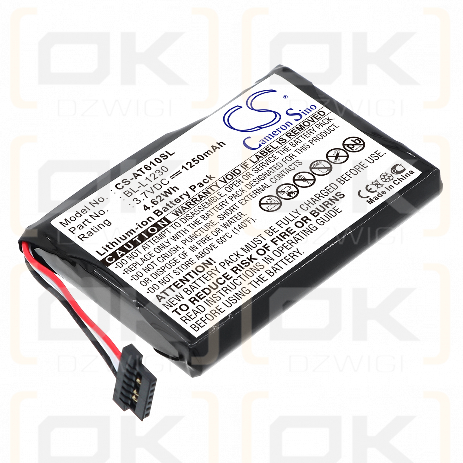 Airis T920EF / BL-L1230 1250 mAh Li-Ion 3,7 V (Cameron Sino)