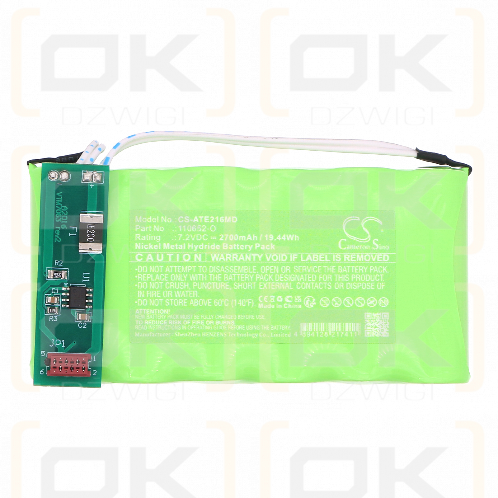 Aitecs 2016 Spritzenpumpe / 110652-O 2700 mAh Ni-MH 7,2 V (Cameron Sino)