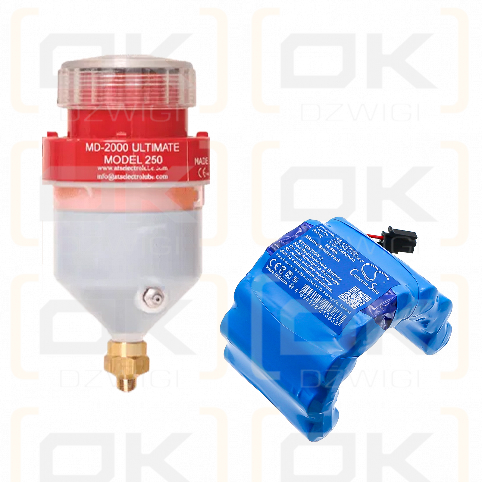ATS Electro-Lube 500 Ultimate luber / MD500BATPACK-P 6400mAh Alkaline 6.0V (Cameron Sino)