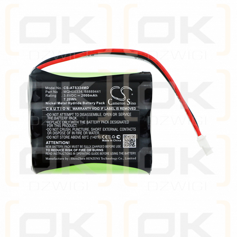 ATYS Monitor Systolique Systoe / MQH00334 2000mAh Ni-MH 3.6V (Cameron Sino)