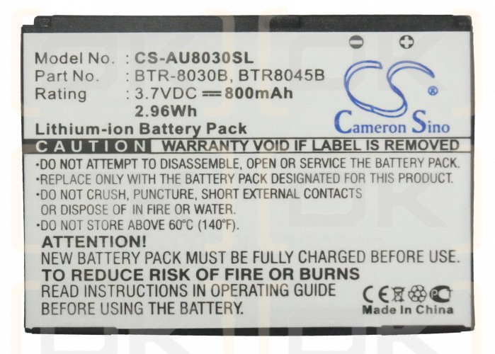 USCellular TXT8045US / BTR8045B 800mAh Li-ion 3.7V (Cameron Sino)