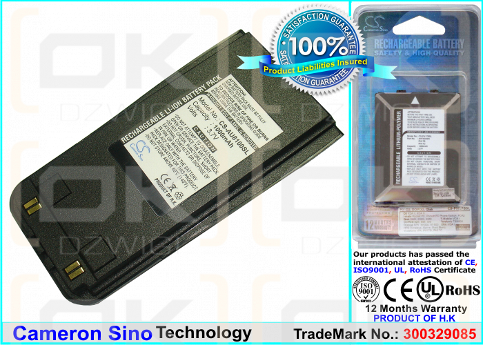 Bateria zamienna do AudioVox CDM-8150 1000 mAh Li-ion 3.7 V (Cameron Sino)