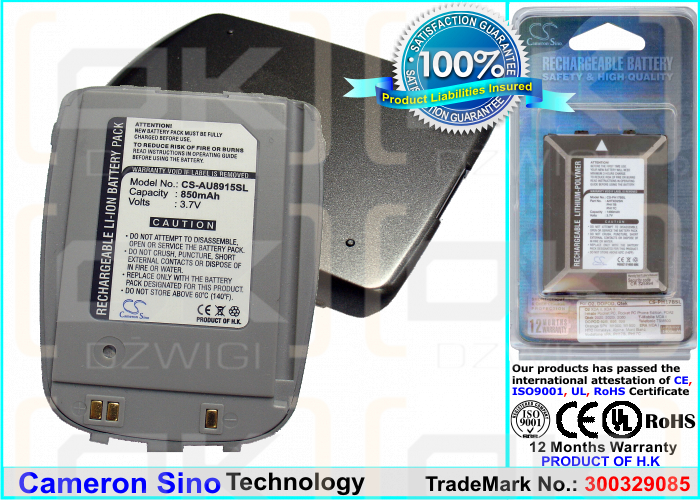 Bateria zamienna do AudioVox CDM8915 / BTR-8915 850 mAh Li-ion 3.7 V (Cameron Sino)