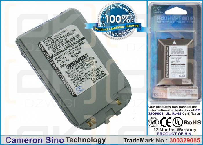 Ersatzakku für AudioVox CDM-8932 / BTR-8932 900 mAh Li-Ion 3,7 V (Cameron Sino)