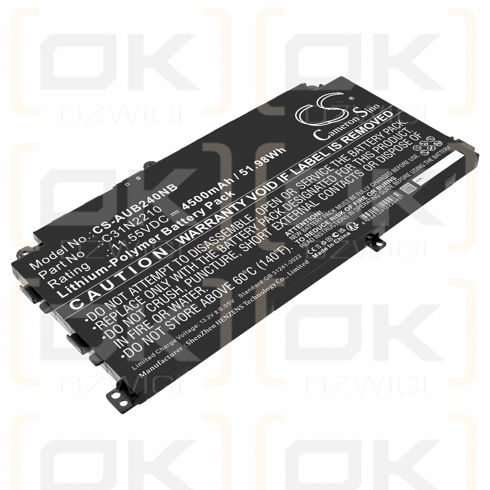 Asus ExpertBook B2 Flip B2402F / 0B200-04370000 4500mAh Li-Polymer 11,55V (Cameron Sino)