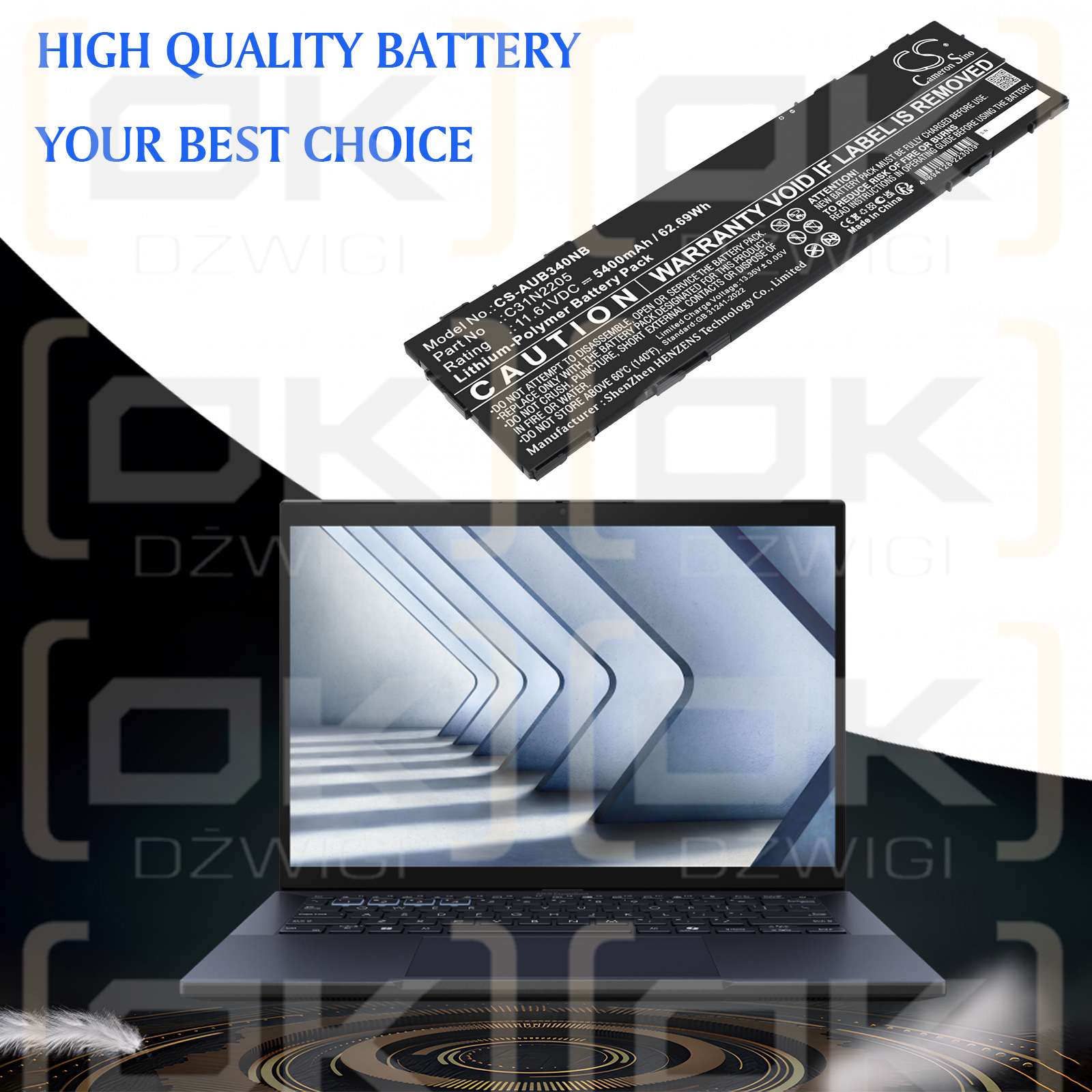 Asus Flip CX3401FBA / 0B200-04010000 5400 mAh Li-Polymer 11,61 V (Cameron Sino)