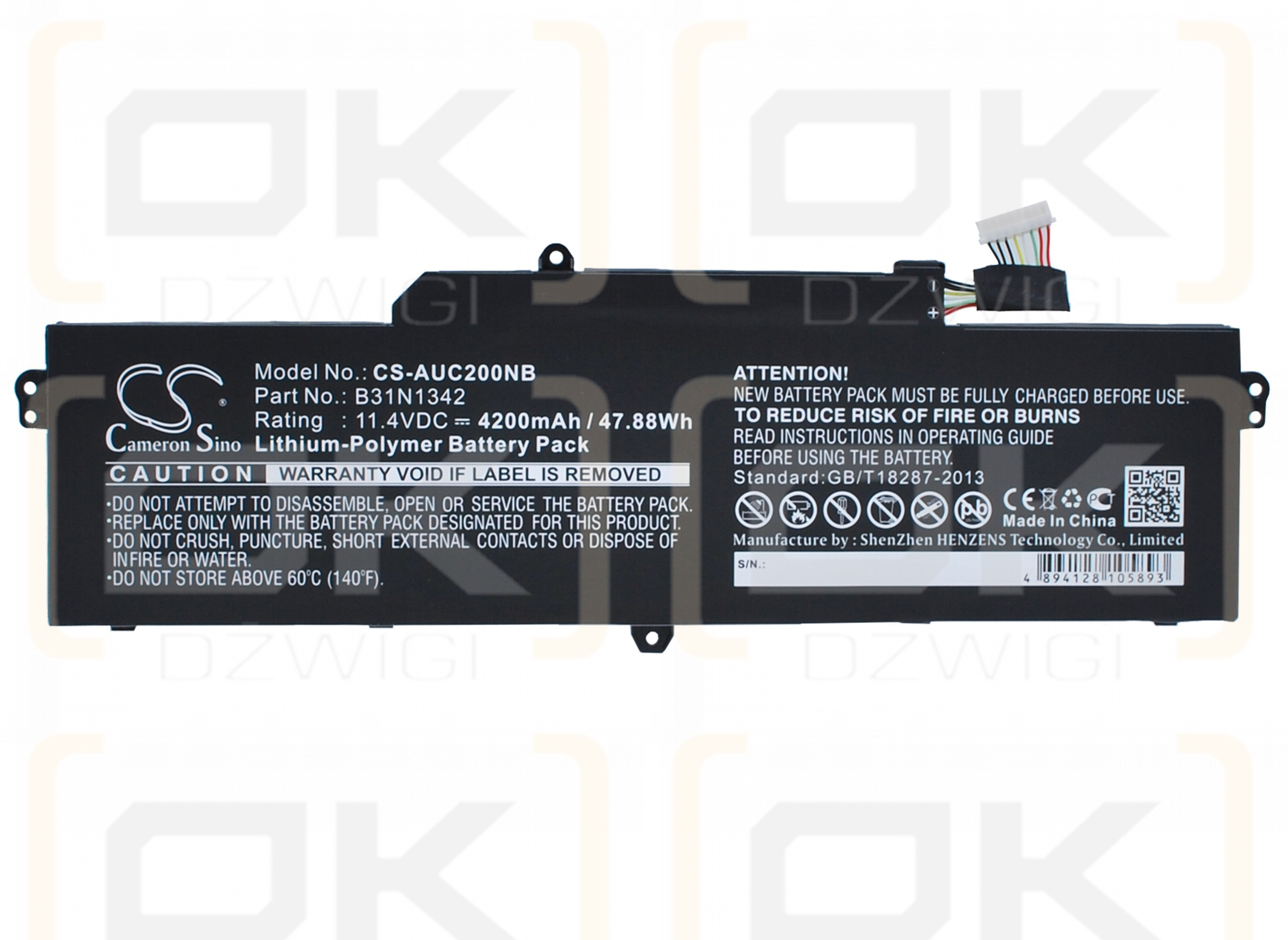 Asus C200MA-KX003 / B31N1342 4200 mAh Li-Polymer 11,4 V (Cameron Sino)