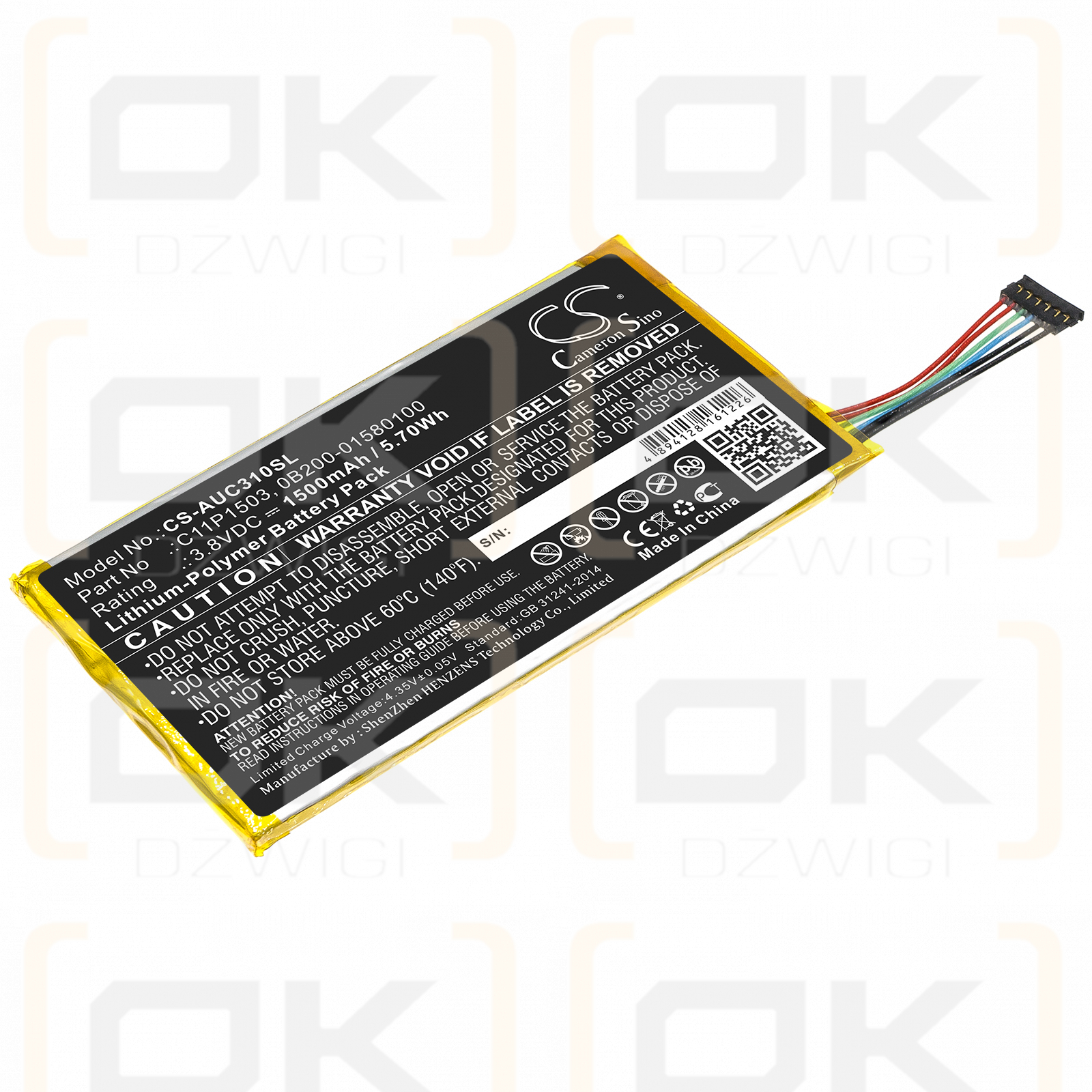 Asus ZenPad 10 ZD300C / C11P1503 1500 mAh Li-Polymer 3.8 V (Cameron Sino)