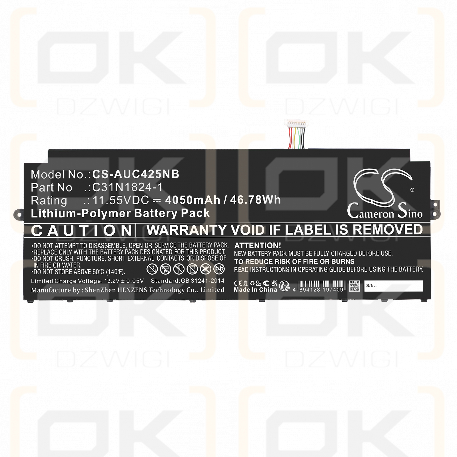 Asus Chromebook Flip C434TA / C31N1824-1 4050 mAh Li-Polymer 11,55 V (Cameron Sino)